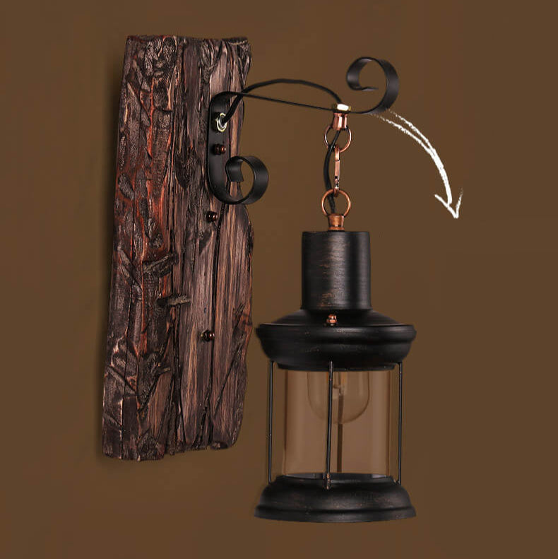 LumaCraft - Elegante wandlamp met glazen en houten voet